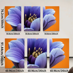 2D flat 1pc Vibrant Purple Crocus Bloom Floral Wall Art Living Room Bedroom Decor Modern Farmhouse Style Canvas Prints for Home Gallery Wrapped Tealightful