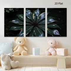 2D flat 1pc Vibrant Tropical Foliage Botanical Wall Art Living Room Bedroom Decor Farmhouse Style Canvas Prints Modern Artwork Gallery Wrapped Ready to Hang