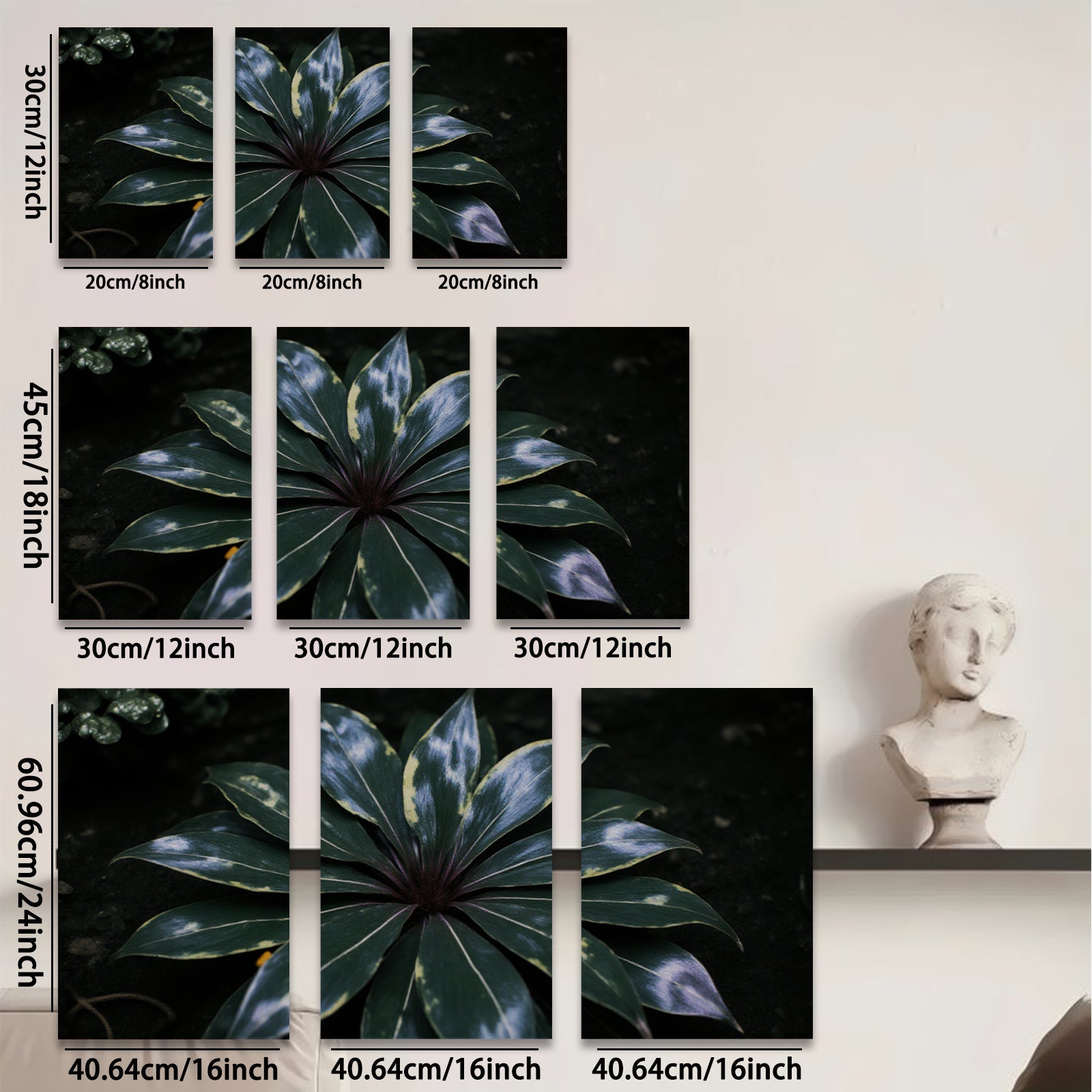 2D flat 1pc Vibrant Tropical Foliage Botanical Wall Art Living Room Bedroom Decor Farmhouse Style Canvas Prints Modern Artwork Gallery Wrapped Ready to Hang