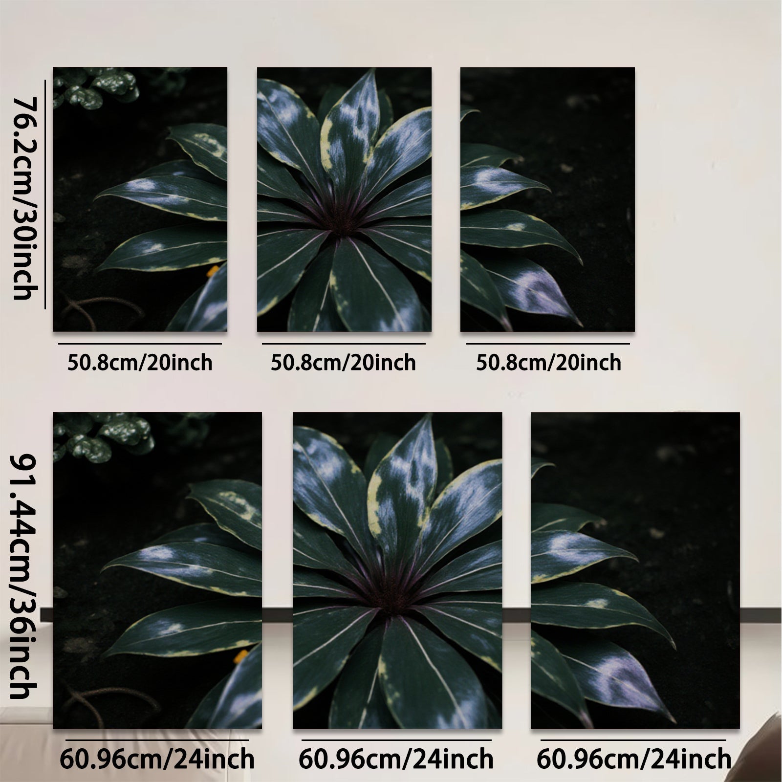 2D flat 1pc Vibrant Tropical Foliage Botanical Wall Art Living Room Bedroom Decor Farmhouse Style Canvas Prints Modern Artwork Gallery Wrapped Ready to Hang