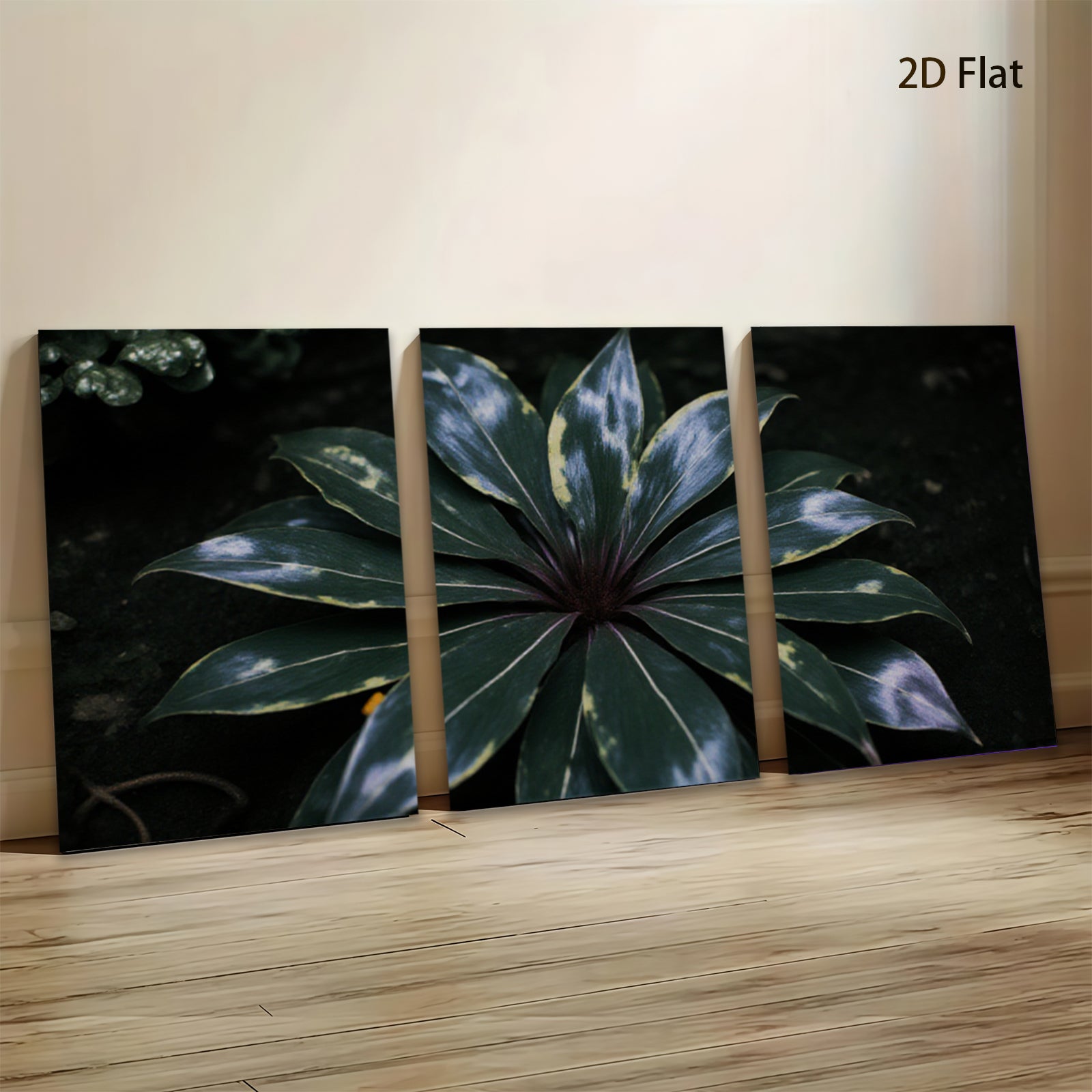 2D flat 1pc Vibrant Tropical Foliage Botanical Wall Art Living Room Bedroom Decor Farmhouse Style Canvas Prints Modern Artwork Gallery Wrapped Ready to Hang