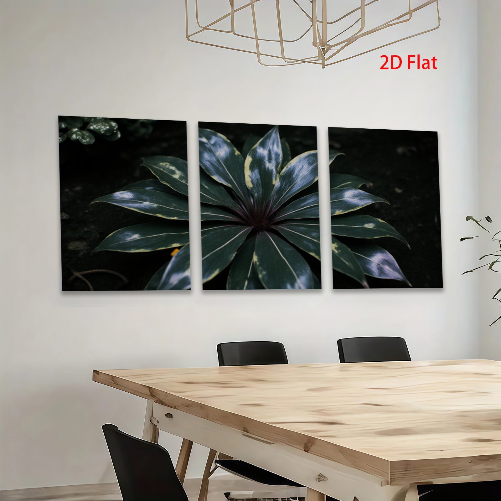 2D flat 1pc Vibrant Tropical Foliage Botanical Wall Art Living Room Bedroom Decor Farmhouse Style Canvas Prints Modern Artwork Gallery Wrapped Ready to Hang