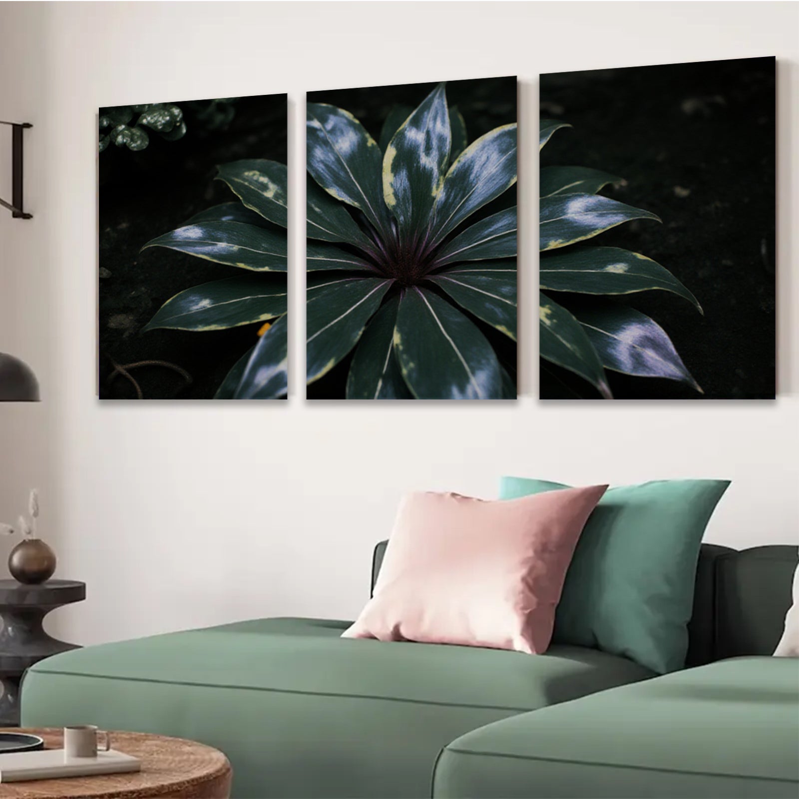 2D flat 1pc Vibrant Tropical Foliage Botanical Wall Art Living Room Bedroom Decor Farmhouse Style Canvas Prints Modern Artwork Gallery Wrapped Ready to Hang
