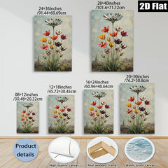 2D flat 1pc Vivid Floral Landscape Wall Art Botanical Garden Decor Living Room Bedroom Office Modern Farmhouse Style Gallery Wrapped Canvas Prints