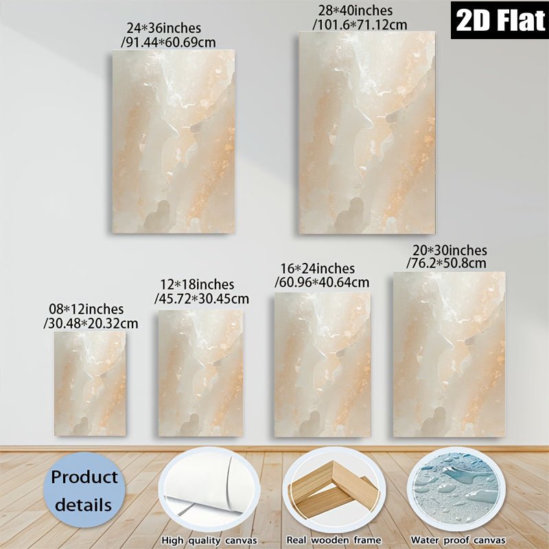 2D flat 1pc Warm Abstract Canvas Wall Art for Living Room Bedroom Home Decor Modern Farmhouse Style Gallery Wrapped Ready to Hang Large Size
