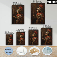 2D flat 1pc Warrior Woman Portrait Historical Figure Art Canvas Wall Decor Living Room Bedroom Modern Farmhouse Gallery Wrapped Timeless Aesthetic