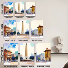 2D flat 1pc Washington Monument scenic city view wall art for living room bedroom office gallery wrapped canvas prints farmhouse decor modern minimalist