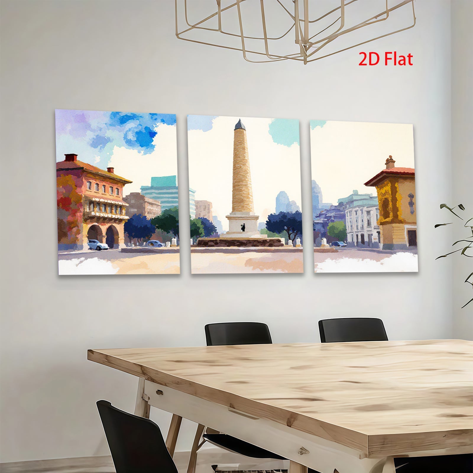 2D flat 1pc Washington Monument scenic city view wall art for living room bedroom office gallery wrapped canvas prints farmhouse decor modern minimalist