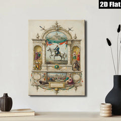 2D flat 1pc Washington Portrait Historical American Revolution Wall Decor Living Room Bedroom Gallery Wrapped Canvas Prints Home Office Art