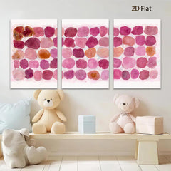 2D flat 1pc Watercolor Blush Pink Mauve Tones Modern Farmhouse Wall Decor Living Room Bedroom Art Canvas Print Gallery Wrapped