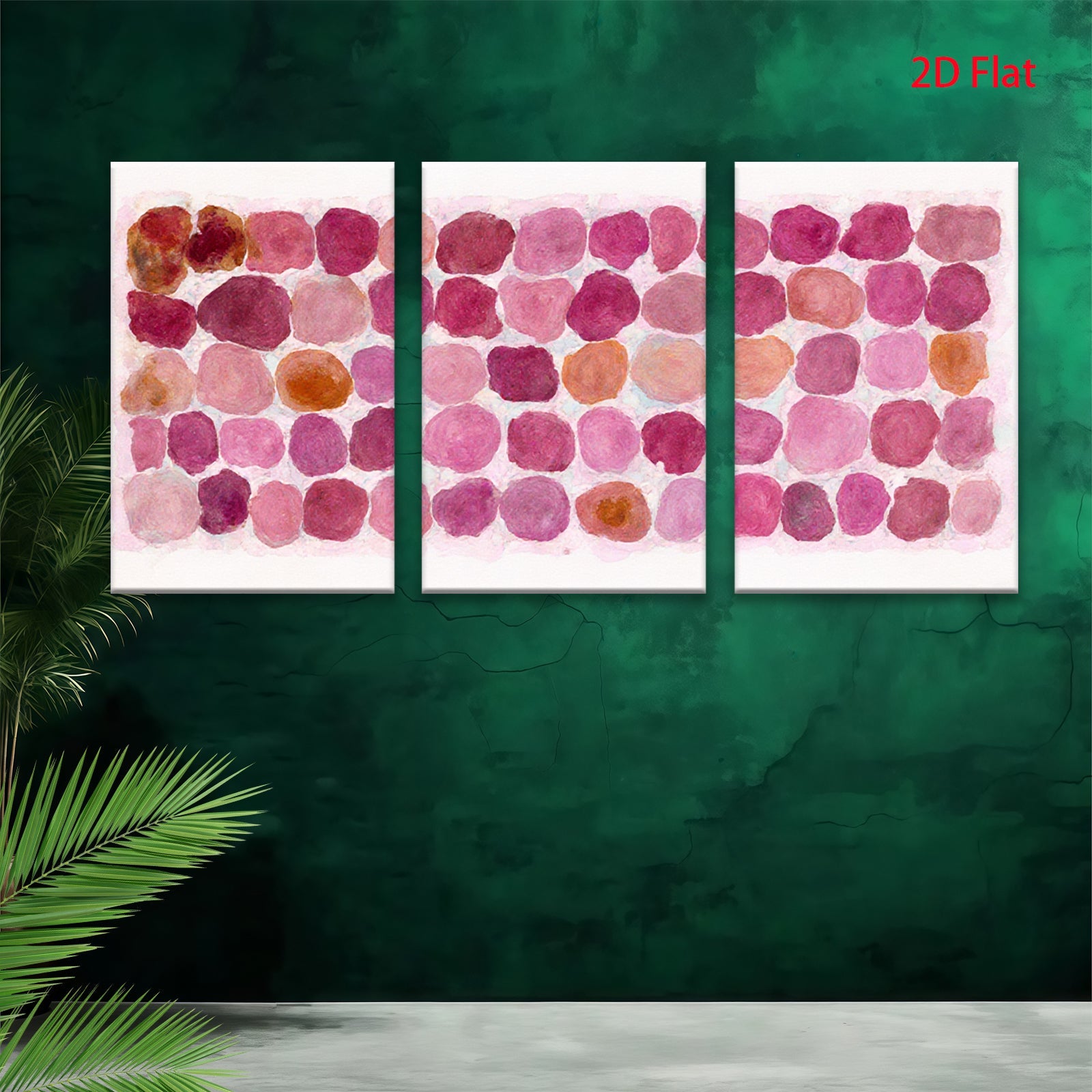 2D flat 1pc Watercolor Blush Pink Mauve Tones Modern Farmhouse Wall Decor Living Room Bedroom Art Canvas Print Gallery Wrapped