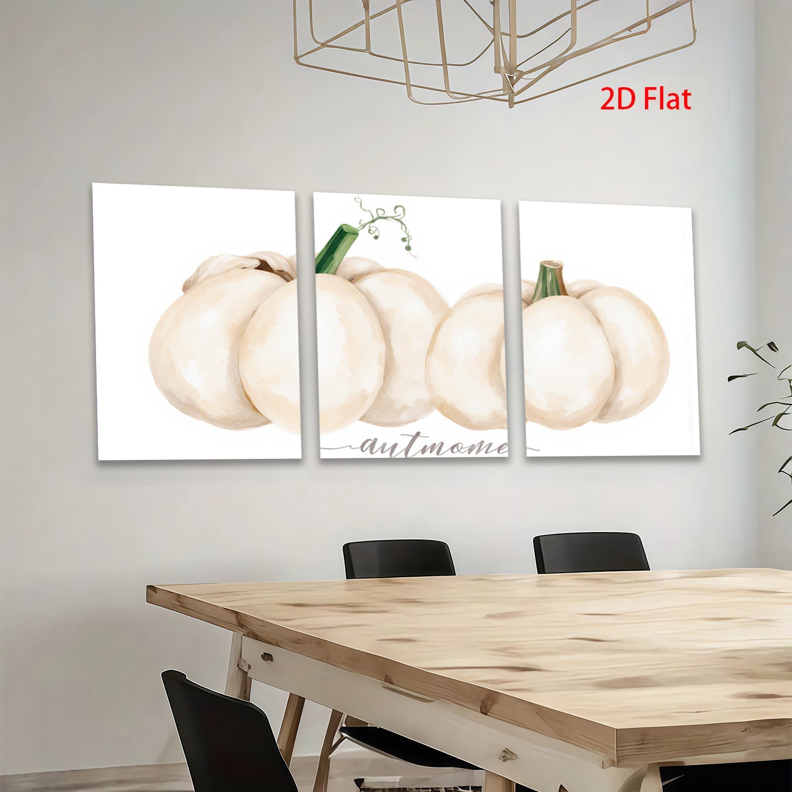2D flat 1pc Watercolor pumpkins harvest autumn d��cor farmhouse wall art living room bedroom gallery wrapped canvas prints cozy aesthetic