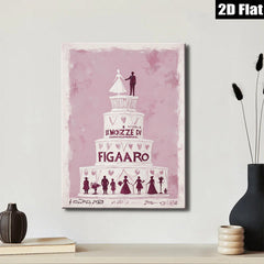 2D flat 1pc Wedding Celebration Guests Dancing Romantic Wall Art Decor Living Room Bedroom Gallery Wrapped Canvas Print Modern Farmhouse Style