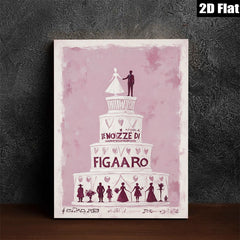 2D flat 1pc Wedding Celebration Guests Dancing Romantic Wall Art Decor Living Room Bedroom Gallery Wrapped Canvas Print Modern Farmhouse Style