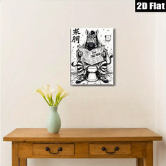 2D flat 1pc Whimsical Zebra Reads Newspaper Wall Art Decor Living Room Bedroom Home Office Modern Farmhouse Aesthetic Gallery Wrapped Canvas Prints Stylish Accent Piece