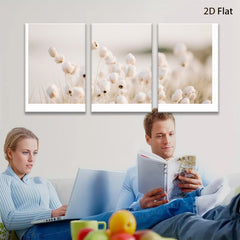 2D flat 1pc Whispering Seed Heads Meadow Bloom Farmhouse Wall Art Living Room Decor Botanical Prints Gallery Wrapped Canvas Picture Hanging Ready Modern Minimalist Aesthetic