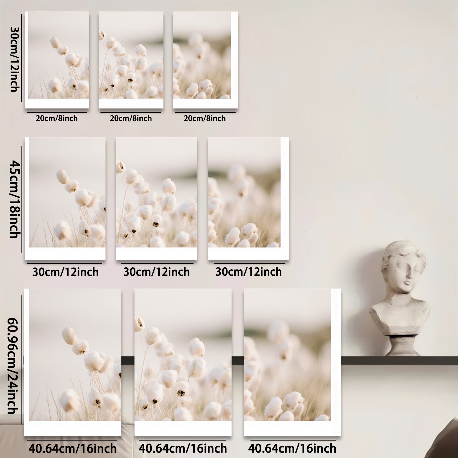 2D flat 1pc Whispering Seed Heads Meadow Bloom Farmhouse Wall Art Living Room Decor Botanical Prints Gallery Wrapped Canvas Picture Hanging Ready Modern Minimalist Aesthetic