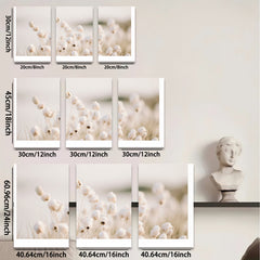 2D flat 1pc Whispering Seed Heads Meadow Bloom Farmhouse Wall Art Living Room Decor Botanical Prints Gallery Wrapped Canvas Picture Hanging Ready Modern Minimalist Aesthetic