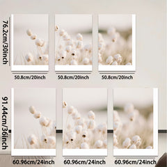 2D flat 1pc Whispering Seed Heads Meadow Bloom Farmhouse Wall Art Living Room Decor Botanical Prints Gallery Wrapped Canvas Picture Hanging Ready Modern Minimalist Aesthetic