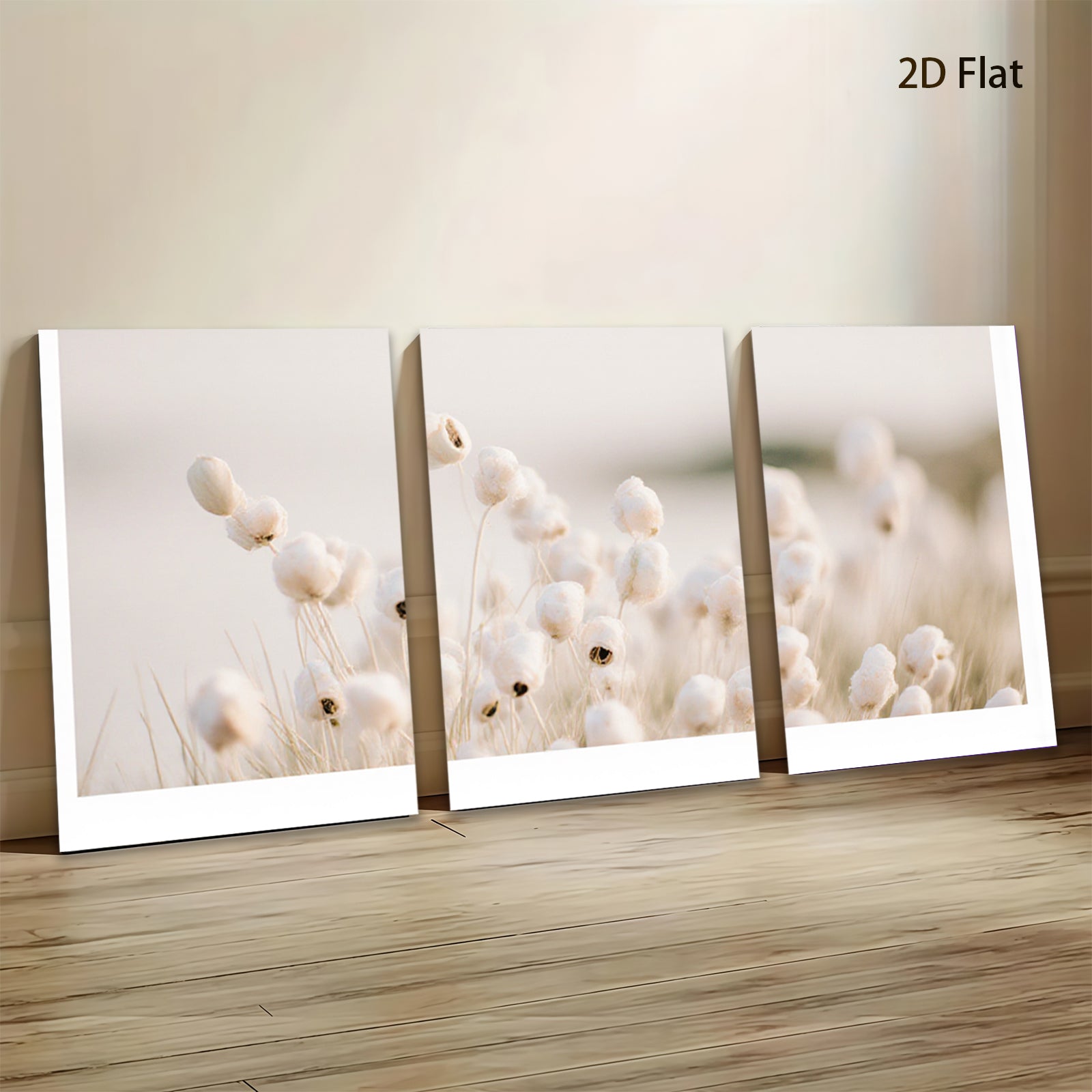 2D flat 1pc Whispering Seed Heads Meadow Bloom Farmhouse Wall Art Living Room Decor Botanical Prints Gallery Wrapped Canvas Picture Hanging Ready Modern Minimalist Aesthetic