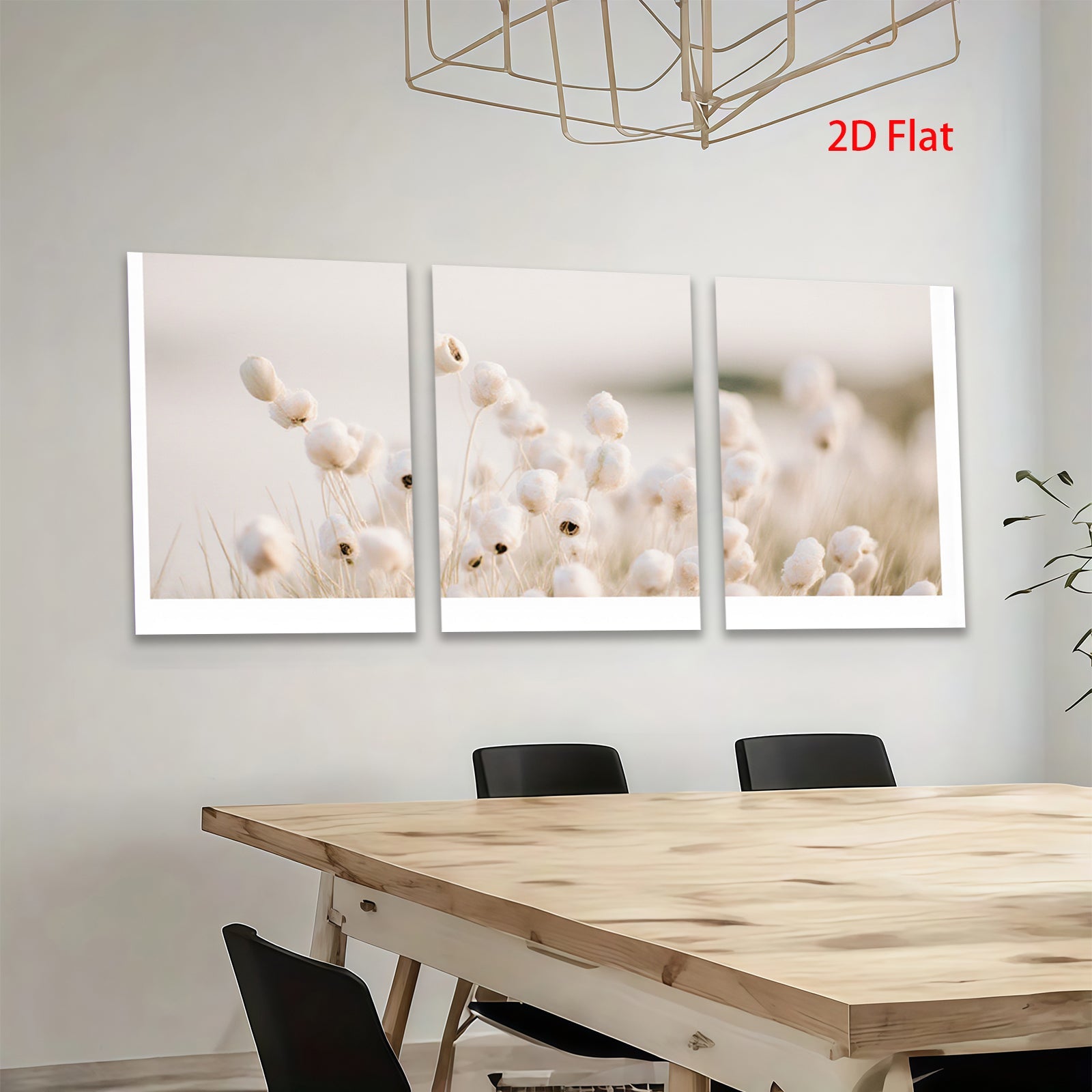 2D flat 1pc Whispering Seed Heads Meadow Bloom Farmhouse Wall Art Living Room Decor Botanical Prints Gallery Wrapped Canvas Picture Hanging Ready Modern Minimalist Aesthetic