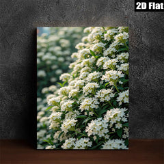2D flat 1pc White Blossom Spring Garden Floral Wall Art Living Room Bedroom Home Decor Farmhouse Style Canvas Prints Modern Botanical Artwork Gallery Wrapped Ready to Hang