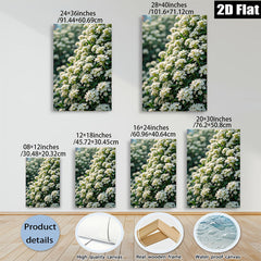 2D flat 1pc White Blossom Spring Garden Floral Wall Art Living Room Bedroom Home Decor Farmhouse Style Canvas Prints Modern Botanical Artwork Gallery Wrapped Ready to Hang