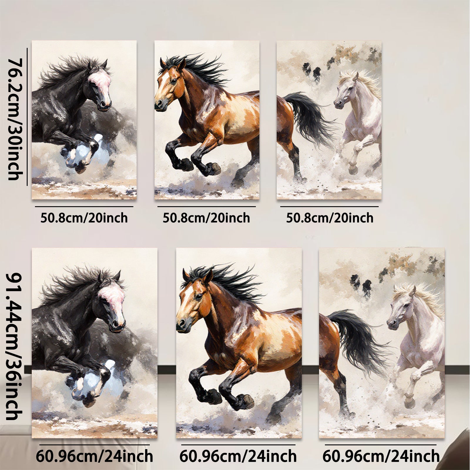 2D flat 1pc Wild Horses Running Free Farm Animal Wall Art Canvas Prints for Living Room Bedroom Home Decor Modern Farmhouse Style Rustic Chic