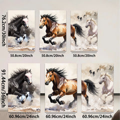 2D flat 1pc Wild Horses Running Free Farm Animal Wall Art Canvas Prints for Living Room Bedroom Home Decor Modern Farmhouse Style Rustic Chic