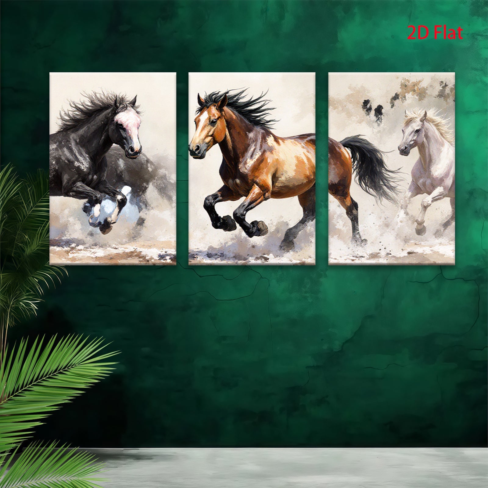 2D flat 1pc Wild Horses Running Free Farm Animal Wall Art Canvas Prints for Living Room Bedroom Home Decor Modern Farmhouse Style Rustic Chic