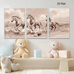 2D flat 1pc Wild Horses Running Majestic Power Living Room Bedroom Gallery Wall Art Home Decor Modern Farmhouse Rustic Chic Canvas Prints