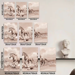 2D flat 1pc Wild Horses Running Majestic Power Living Room Bedroom Gallery Wall Art Home Decor Modern Farmhouse Rustic Chic Canvas Prints
