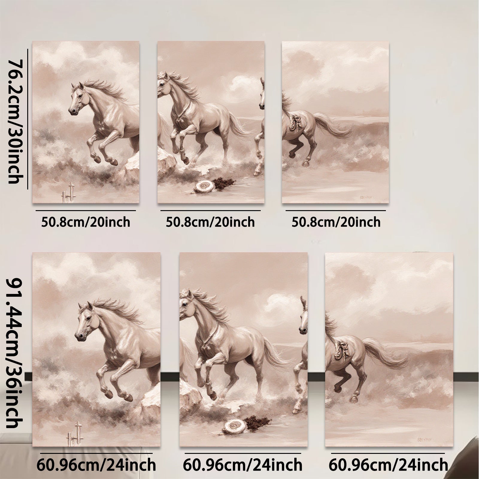 2D flat 1pc Wild Horses Running Majestic Power Living Room Bedroom Gallery Wall Art Home Decor Modern Farmhouse Rustic Chic Canvas Prints