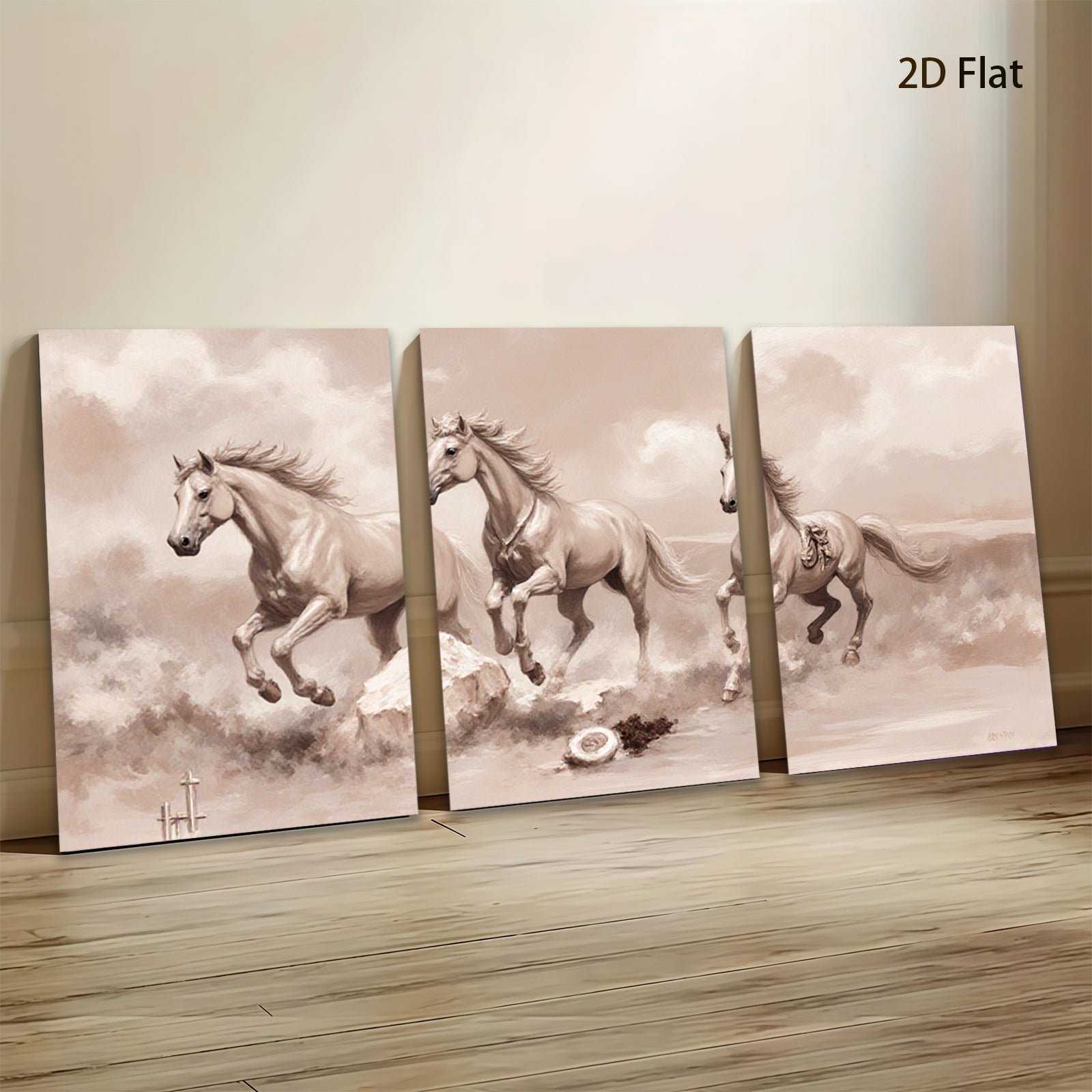 2D flat 1pc Wild Horses Running Majestic Power Living Room Bedroom Gallery Wall Art Home Decor Modern Farmhouse Rustic Chic Canvas Prints