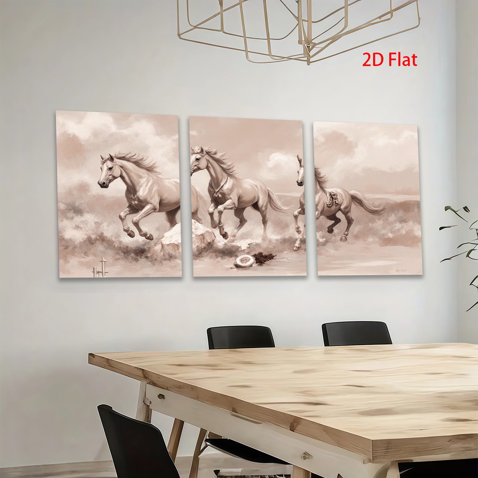 2D flat 1pc Wild Horses Running Majestic Power Living Room Bedroom Gallery Wall Art Home Decor Modern Farmhouse Rustic Chic Canvas Prints