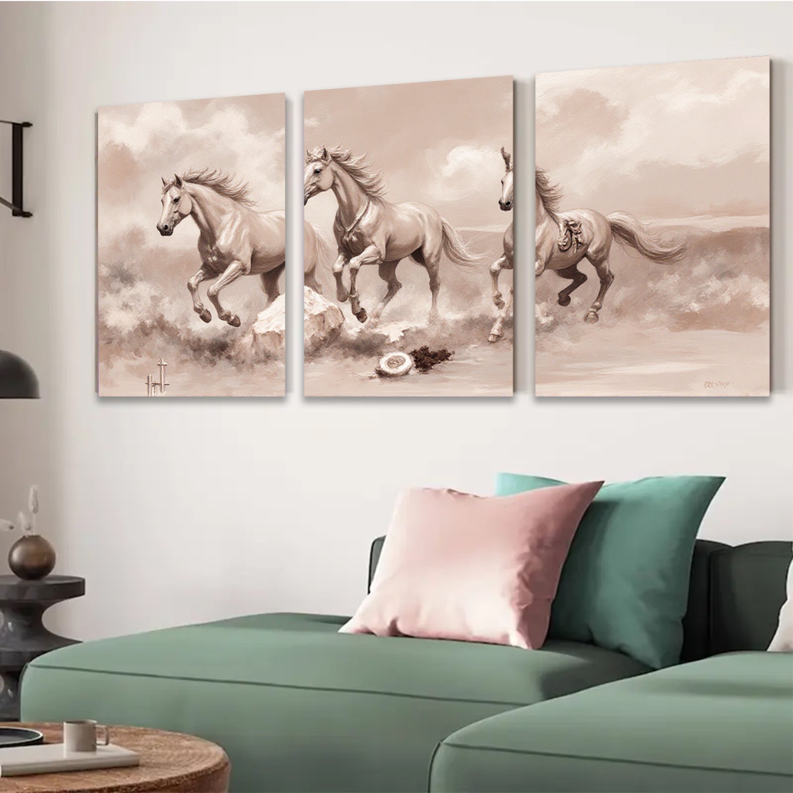 2D flat 1pc Wild Horses Running Majestic Power Living Room Bedroom Gallery Wall Art Home Decor Modern Farmhouse Rustic Chic Canvas Prints