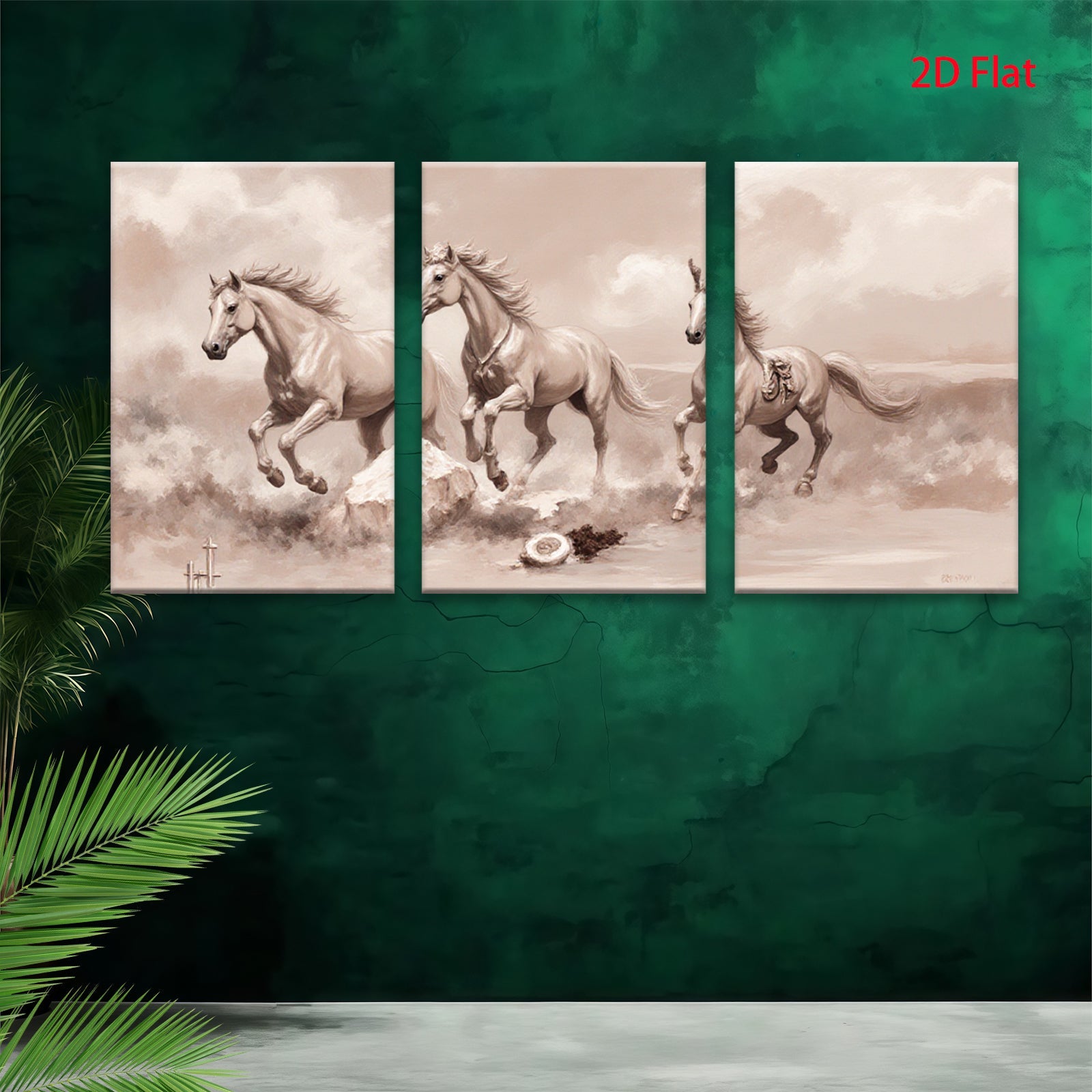 2D flat 1pc Wild Horses Running Majestic Power Living Room Bedroom Gallery Wall Art Home Decor Modern Farmhouse Rustic Chic Canvas Prints