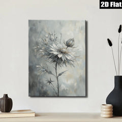 2D flat 1pc Wildflower Bloom Botanical Wall Art for Living Room Bedroom Modern Farmhouse Decor Gallery Wrapped Canvas Prints Ready to Hang Minimalist Aesthetic