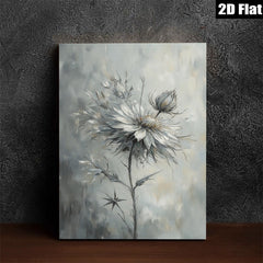 2D flat 1pc Wildflower Bloom Botanical Wall Art for Living Room Bedroom Modern Farmhouse Decor Gallery Wrapped Canvas Prints Ready to Hang Minimalist Aesthetic