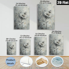 2D flat 1pc Wildflower Bloom Botanical Wall Art for Living Room Bedroom Modern Farmhouse Decor Gallery Wrapped Canvas Prints Ready to Hang Minimalist Aesthetic