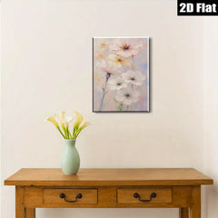 2D flat 1pc Wildflower Bloom Painting Delicate Floral Wall Art Modern Farmhouse Decor Living Room Bedroom Canvas Print Gallery Wrapped Ready to Hang