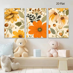 2D flat 1pc Wildflower Botanical Wall Art Decor for Living Room Bedroom Gallery Wrapped Canvas Print Farmhouse Rustic Modern Home D��cor Gift Idea