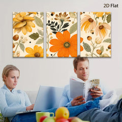 2D flat 1pc Wildflower Botanical Wall Art Decor for Living Room Bedroom Gallery Wrapped Canvas Print Farmhouse Rustic Modern Home D��cor Gift Idea