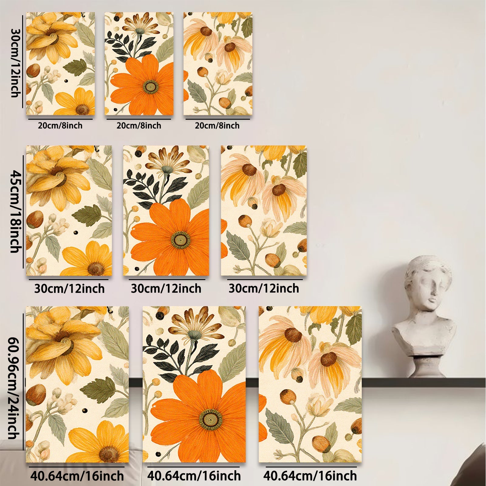 2D flat 1pc Wildflower Botanical Wall Art Decor for Living Room Bedroom Gallery Wrapped Canvas Print Farmhouse Rustic Modern Home D��cor Gift Idea