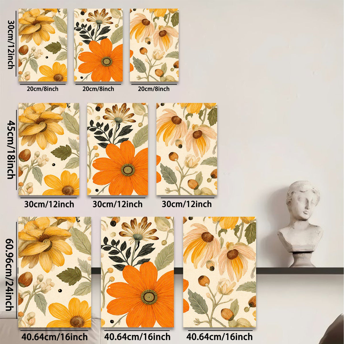 2D flat 1pc Wildflower Botanical Wall Art Decor for Living Room Bedroom Gallery Wrapped Canvas Print Farmhouse Rustic Modern Home D��cor Gift Idea