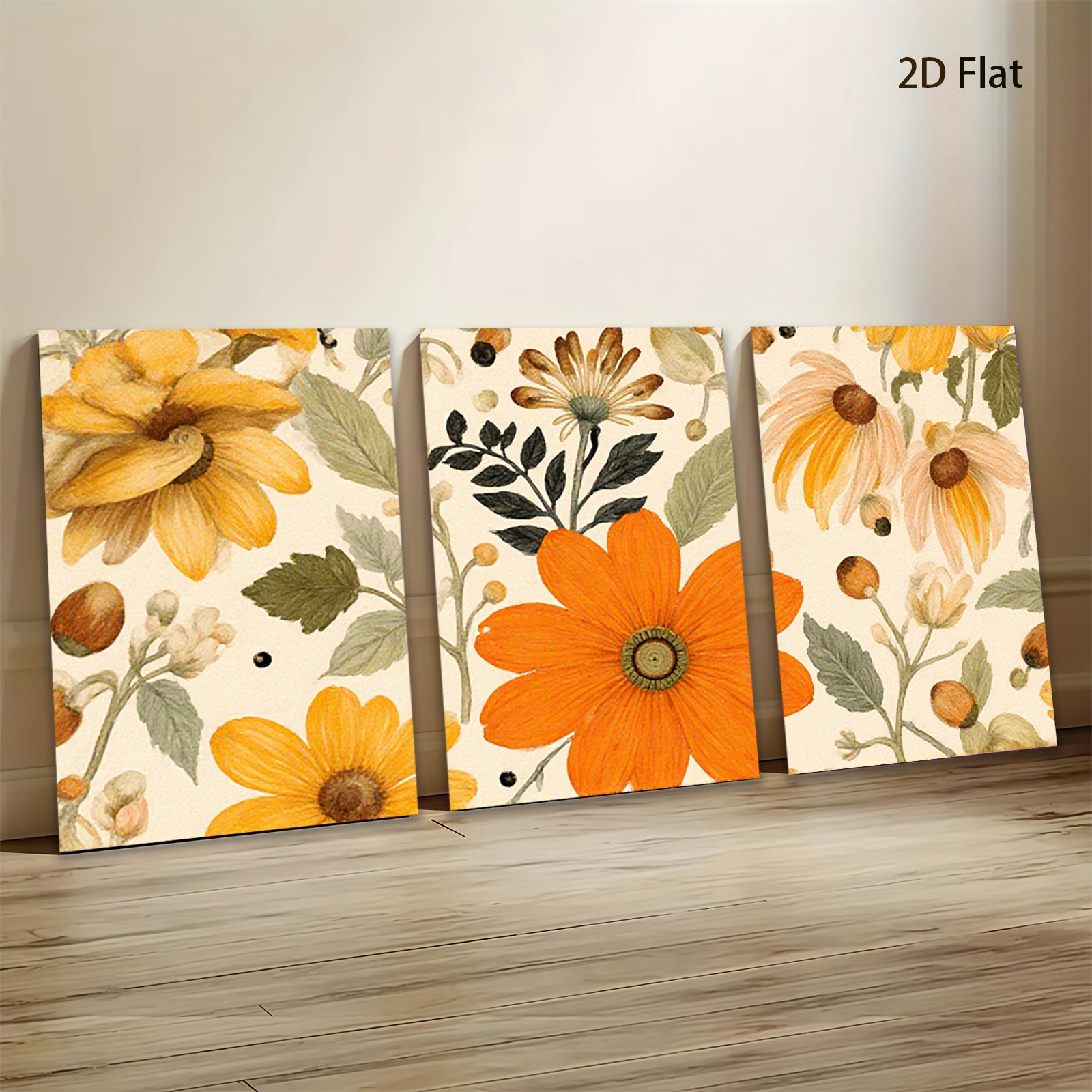 2D flat 1pc Wildflower Botanical Wall Art Decor for Living Room Bedroom Gallery Wrapped Canvas Print Farmhouse Rustic Modern Home D��cor Gift Idea