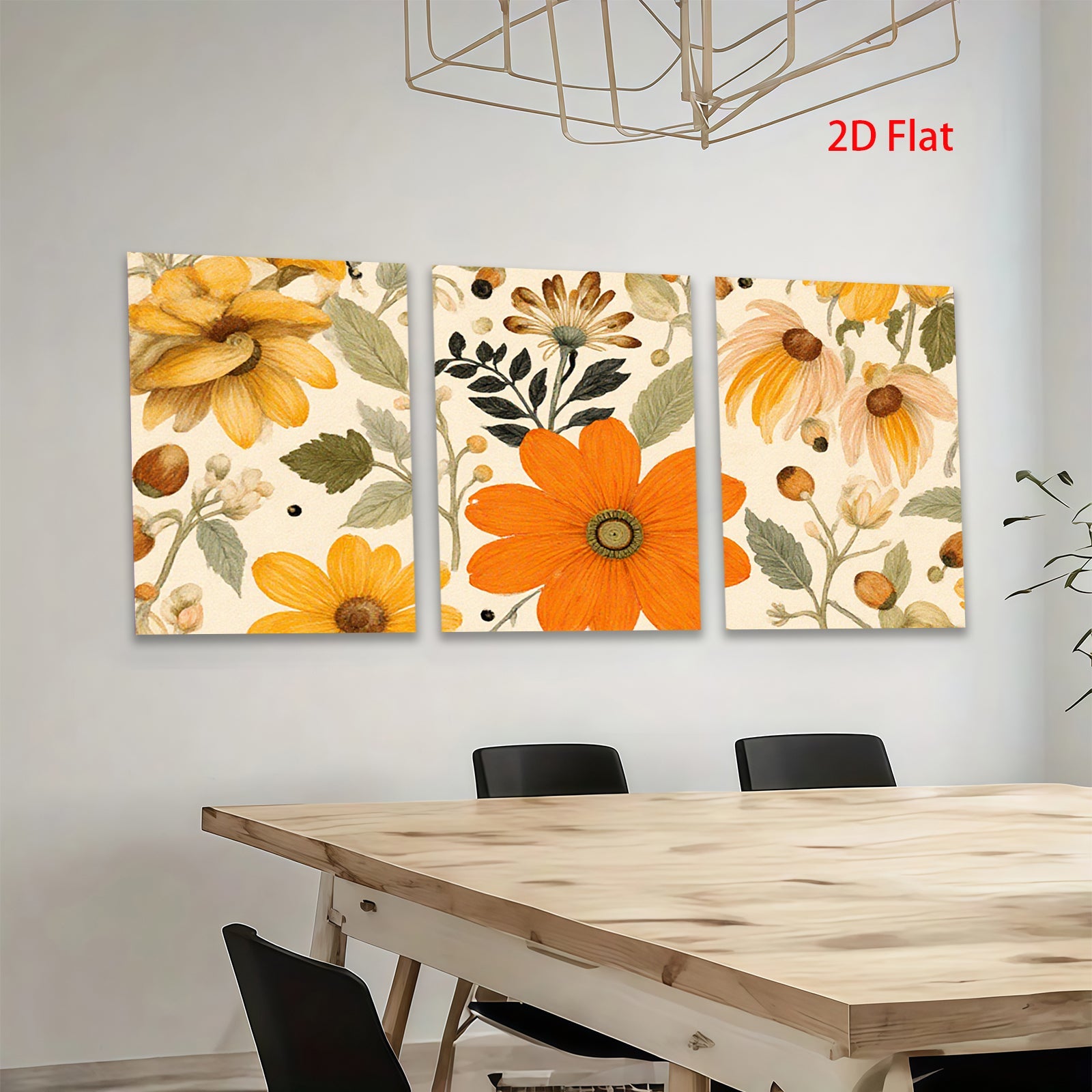 2D flat 1pc Wildflower Botanical Wall Art Decor for Living Room Bedroom Gallery Wrapped Canvas Print Farmhouse Rustic Modern Home D��cor Gift Idea