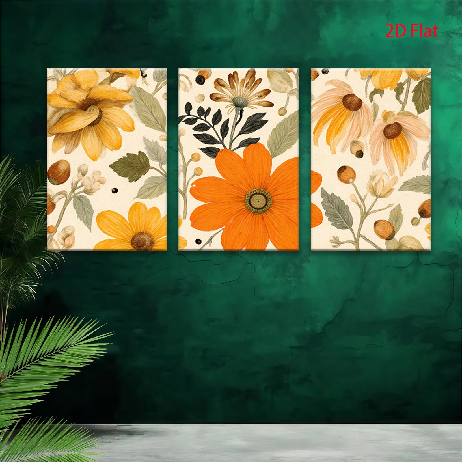 2D flat 1pc Wildflower Botanical Wall Art Decor for Living Room Bedroom Gallery Wrapped Canvas Print Farmhouse Rustic Modern Home D��cor Gift Idea