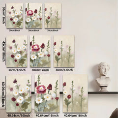 2D flat 1pc Wildflower Garden Bloom Painting Farmhouse Wall Decor Living Room Bedroom Art Prints Canvas Pictures Modern Rustic Style Home Decorations