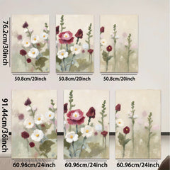 2D flat 1pc Wildflower Garden Bloom Painting Farmhouse Wall Decor Living Room Bedroom Art Prints Canvas Pictures Modern Rustic Style Home Decorations